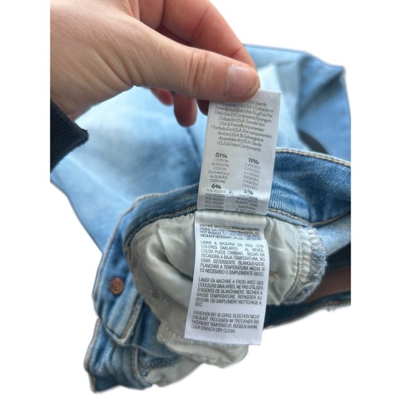 MOTHER The Hustler Ankle Fray Jeans Au Revoir Size 27 Light Wash Denim Cropped - Picture 13 of 13